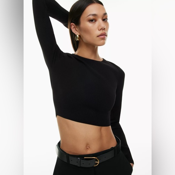 ARITZIA Babaton Sculpt Knit Forefront Longsleeve - Picture 1 of 12